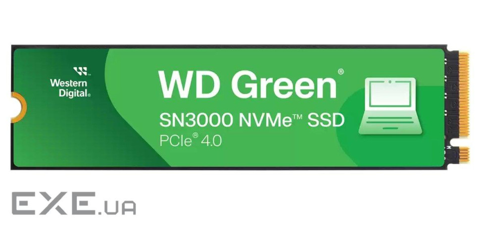 SSD WD Green SN3000 NVMe (M.2 2280, 2TB, PCIe Gen4x4) BULK PACK (216 UNITS) (WDS200T4G0E-00CPS0)