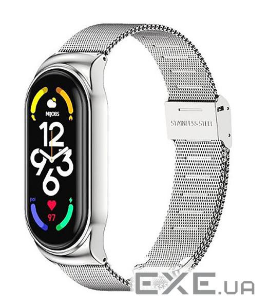 Ремінець BeCover Metal для Xiaomi Mi Smart Band 7 Silver (707494)