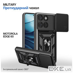 Чохол до мобільного телефона BeCover Military Motorola Edge 60 Black (715518)