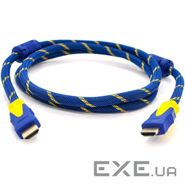 Кабель MERLION HDMI 3м Yellow/Blue (YT-HDMI(M) (M)NY/BL-3.0M) (YT-HDMI(M)/(M)NY/BL-3.0m)