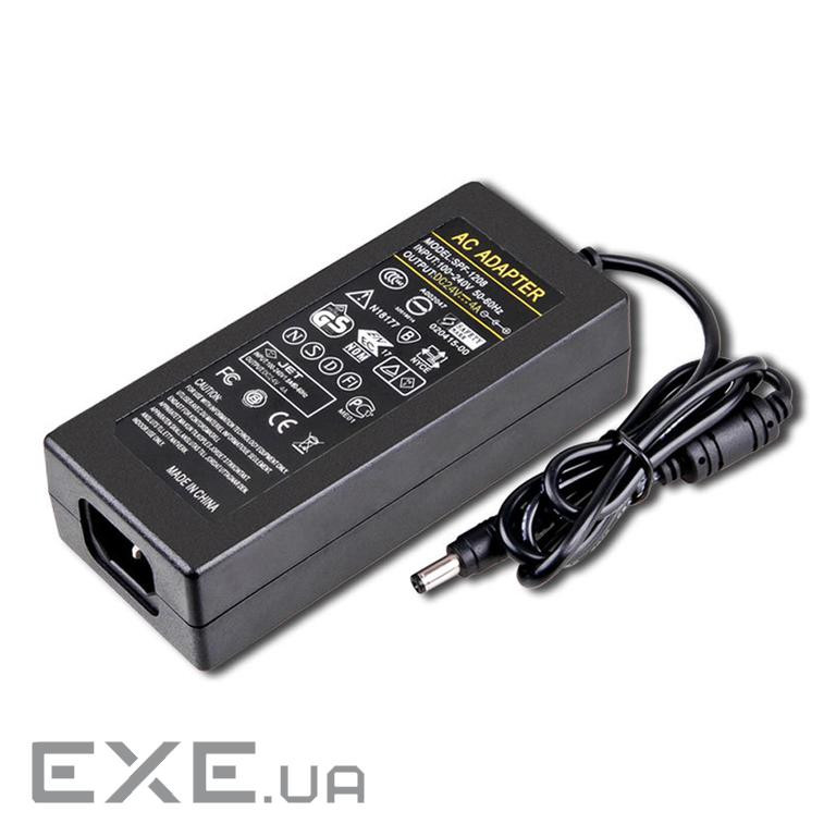 Імпульсний адаптер живлення YM-2440 24В 4А (96Вт) штекер 5,5 / 2,5 + шнур живлення, довжина 1,10м, L , L