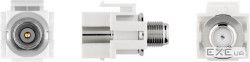 Перехідник антенний RF:F-Coaxial F/M,Keystone module (F-front),білий (75.07.9938-25) (75.07.9938-25)