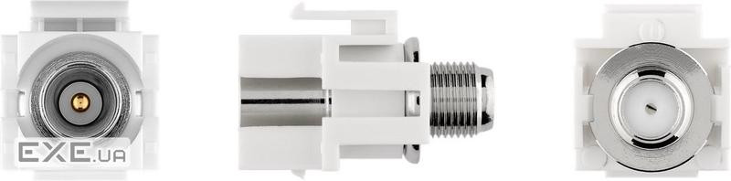 Перехідник антенний RF:F-Coaxial F/M,Keystone module (F-front),білий (75.07.9938-25) (75.07.9938-25)