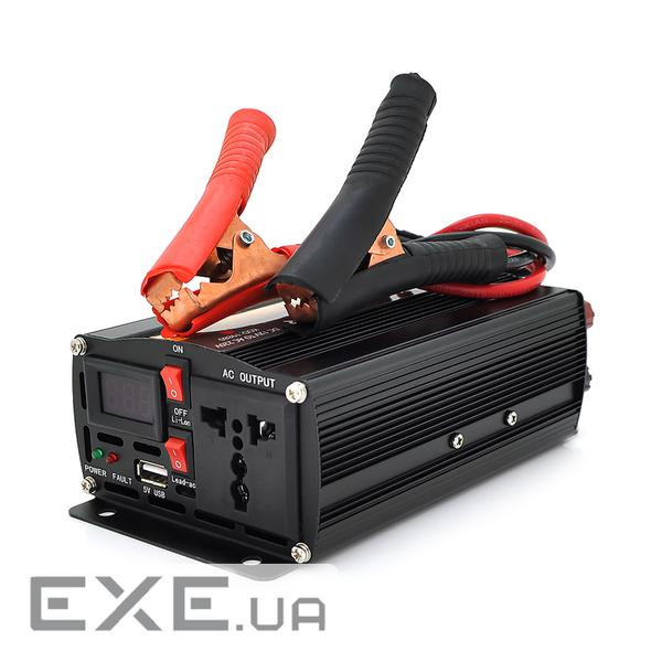 Інвертор напруги POWERMASTER, 24V / 220V, 300W з модифікованою синусоїдою, 1 універсальна р (PWR300) (PWR300)