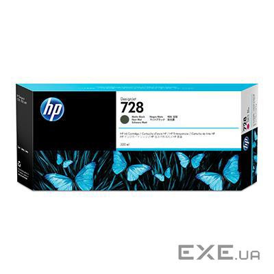 Картридж HP DJ No.728 Matte Black, DesignJet T730/T830 300 ml (F9J68A)