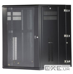 Шафа настінна 18U 635х752мм, чорна, перф. двері (PZWMC1830P)