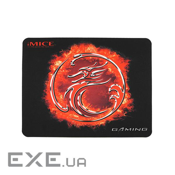 Килимок 300*250 для миші iMICE PD-01 тканинний з боковою прошивкою, товщина 3 мм, (PD-01 Black-red) , (PD-01 Black-red)