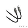 Дата кабель USB 2.0 AM to Lightning 1.2m 30W nylon black Acefast (6974316285410)