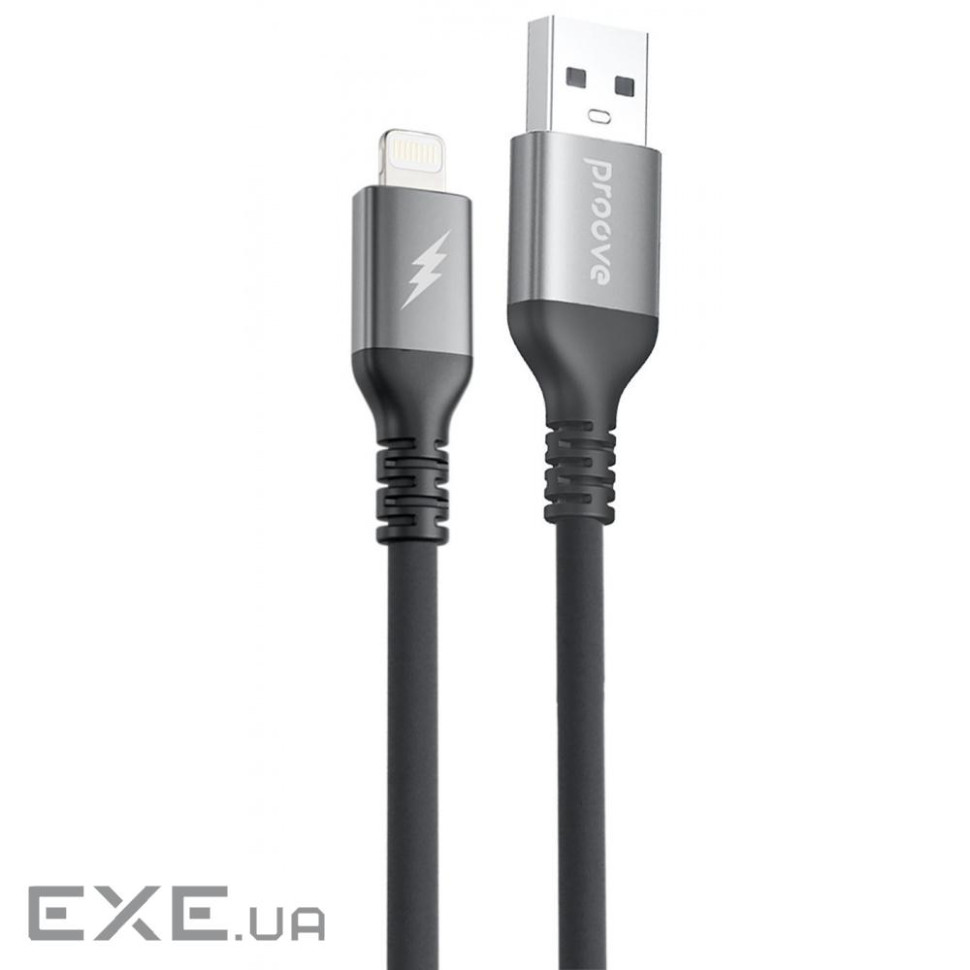 Кабель Proove ReGen Silicone Lightning 2.4A (1m) black (CCRS12001101)