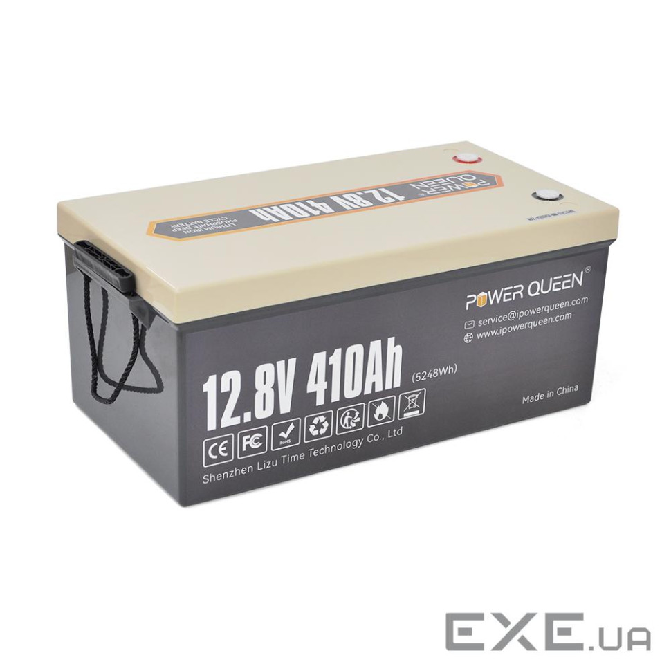 Акумуляторна батарея LiFePO4 Power Queen 12.8 V 410Ah , 5240Wh, BMS 250A (P12V410-250-BASIC-16-A250)