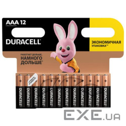 Батарейка Duracell AAA лужні 12 шт. в упаковці (5000394109254 / 81545432)