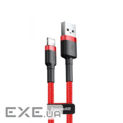 Дата кабель USB 2.0 AM to Lightning 1.0m Cafule 2.4A red+red Baseus (CALKLF-B09)