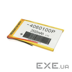 Літій-полімерний акумулятор 4*60*100mm (Li-ion 3.7В 2500мА&middot,год) (4060100) ) (4060100)