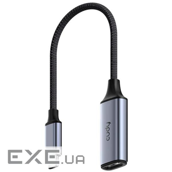 Перехідник USB-C to HDMI 4K60Hz Grey Cudy (UH401)