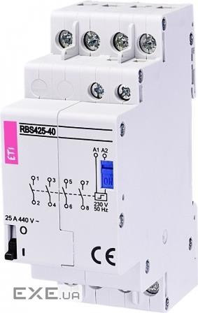 Контактор імпульсний ETI RBS 425-40 230V AC 25A (4НВ, AC1) (2464125)
