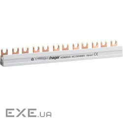 Шина сполучна вилкова, 2-полюсна на 12 модулів, з ізоляцією, 10мм 2 (KDN263A)