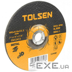 Коло зачистне Tolsen шліфувальне по металу 115х6.0*22.2мм (76302)