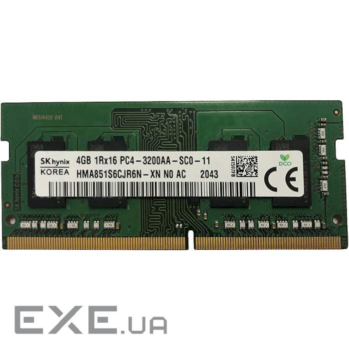 Модуль пам'яті HYNIX SO-DIMM DDR4 3200MHz 4GB (HMA851S6CJR6N-XN) (HMA851S6CJR6N-XNN0)