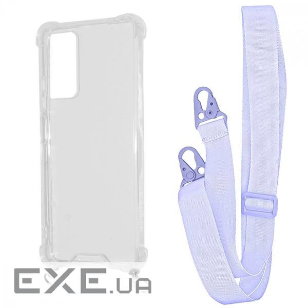 Чохол WAVE Clear Case with Strap Xiaomi Redmi Note 11 Pro/Redmi Note 12 Pro 4G (56619  light purple)