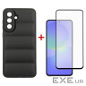 Чохол до мобільного телефона Dengos Kit Samsung Galaxy A36 5G Soft + glass (Black) (DG-KM-140)