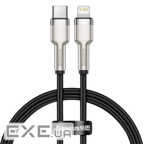 Дата кабель USB-C to Lightning 1.0m Cafule Metal PD 20W black Baseus (CATLJK-A01) (CATLJK-A01 1м)