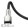 Дата кабель USB-C to Lightning 1.0m Cafule Metal PD 20W black Baseus (CATLJK-A01) (CATLJK-A01 1м)