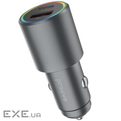Автомобільне ЗУ Proove Double Energy Plus 53W (USB + Type-C) metal gray ( (ACDE53110004  metal gray)
