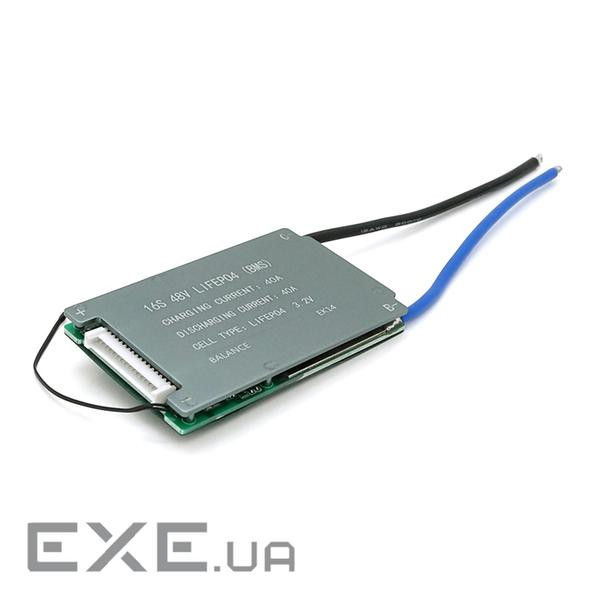 BMS плата Leiba LiFePo4 48V 16S 40A, алюмінієвий радіатор (LBZ16V16B-1TE40A) (LBZ16V16B-1TE40A)