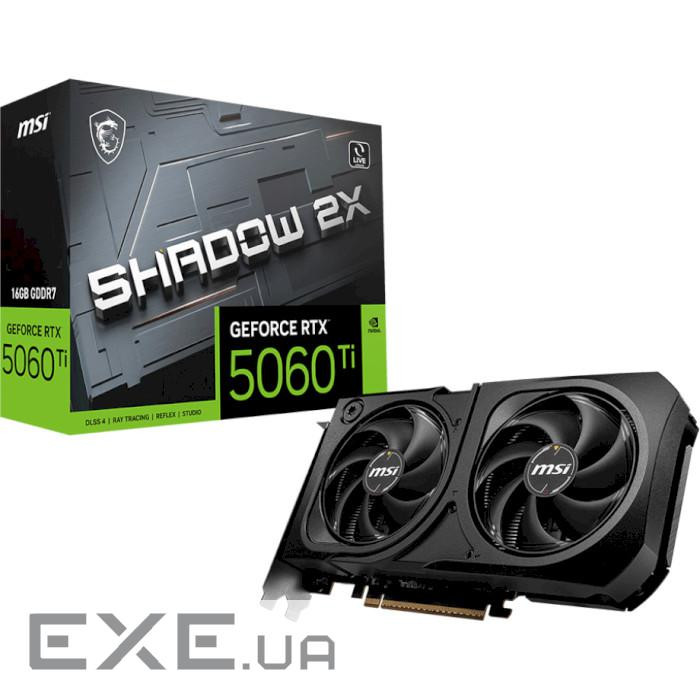 Відеокарта MSI GeForce RTX 5060 Ti 16G Shadow 2X Plus