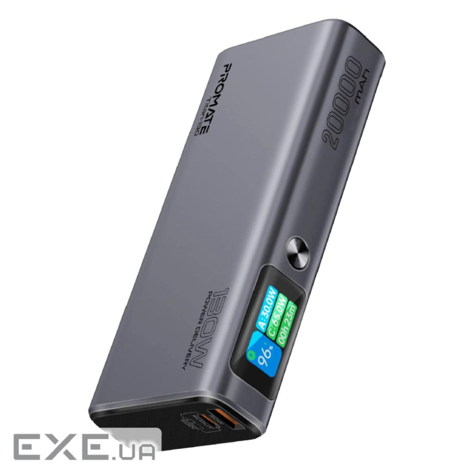 Універсальна мобільна батарея Promate Titan-130 130W 20000mAh Gray