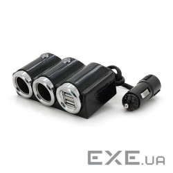 АЗУ розгалужувач Olesson 1502, 12V-3*12V+2*USB, Black, Blister (Ol-1502)