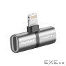 Адаптер Promate Lightning - 2х Lightning (M/F) iHinge Grey (ihinge-lt.grey)