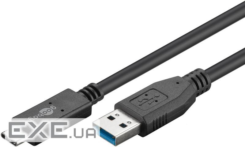 Кабель пристроїв Goobay USB Type-C-3.0A M/M 0.5m (USB3.1Gen2) 10Gbps 60W/20V/3A (75.04.1073-1)