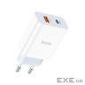 Зарядний пристрій HOCO C97A 1xUSB-C PD20W + 1xUSB QC3.0 White (6931474766076)