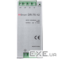 Блок живлення HiSmart 12V, 6.3A, 75W, DIN (DR-75-12)