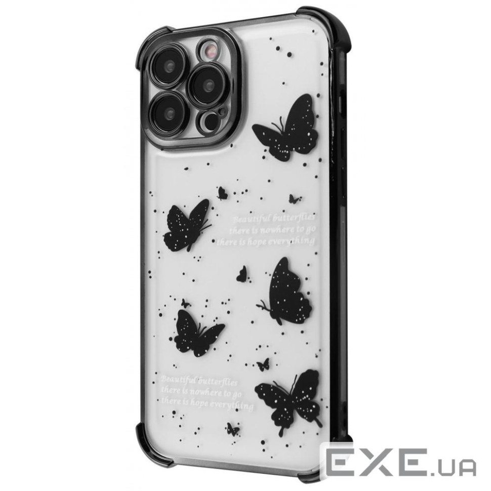 Чехол WAVE Winkie iPhone 13 Pro Max black/butterfly (64117 64111 black/butterfly)