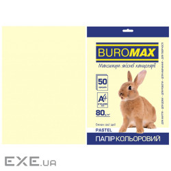 Папір Buromax А4, 80g, PASTEL cream, 50sh (BM.2721250-49)