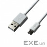 Дата кабель USB 2.0 AM to Micro 5P 2.5m white Grand-X (PM025W)