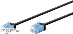 Патч-корд неекранований RJ45 UTP6a 0.15m, patch Slim U-Flexi LSOH PoE+ Cu,чорний (75.07.4230-1)