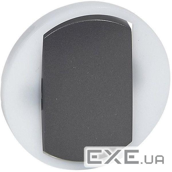 Лицьова панель вимикача з кільцевою підсвіткою 1-клавішного графіт Celiane Legrand (065204)