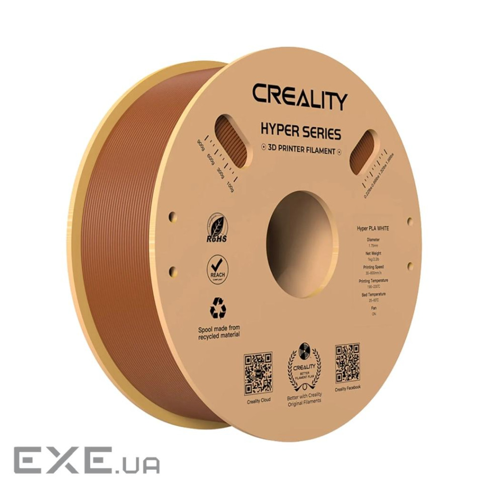 Пластик для 3D-принтера Creality PLA Hyper 1кг, 1.75мм, brown (3301010382)