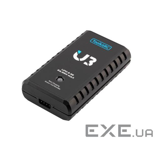 ToolkitRC U3 TK13400 Charger, 38W, LiPo 2S (7.4V) and 3S (11.1V) battery type, Type-C, JST-XH, 85*48