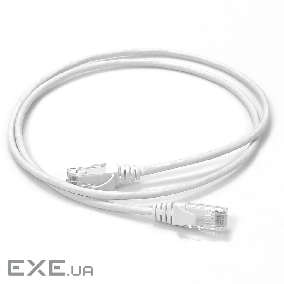 Патч-корд кат. 6, 26AWG Slim, D4мм, RJ45-RJ45, білий, 5 м, U/UTP, LSZH, Corning (UU008083790) , U/UTP, LSZH, Corning (UU