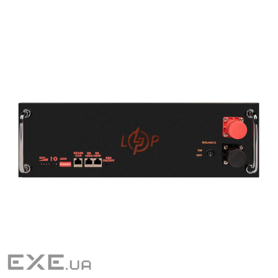 Аккумулятор LP LiFePO4 51,2V - 100 Ah (5120Wh) (BMS SP 100A/50А) RM RS485/CAN LCD BL (38135)