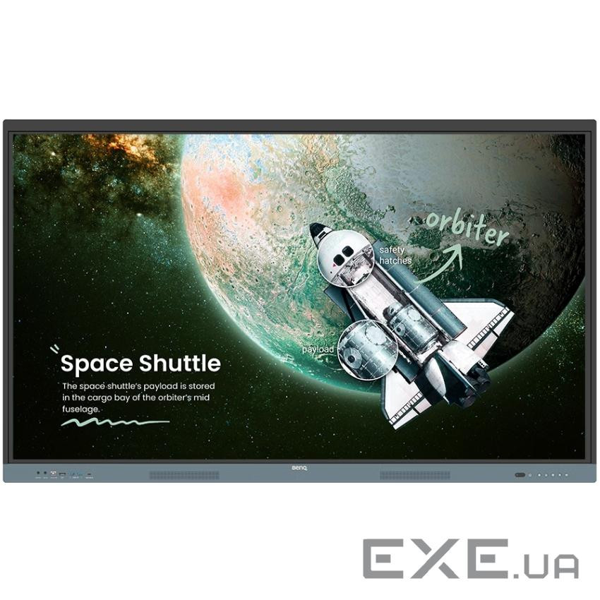 Інтерактивна панель 86" BenQ RE8604, IPS, UHD, 8Гб/ 128Гб, колонки, кріплення, чорна (9H.F9GTK.DED)
