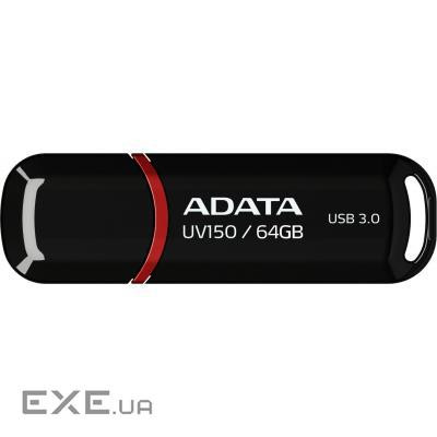Накопичувач ADATA 64GB USB 3.0 UV150 Black (AUV150-64G-RBK)