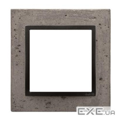 Рамка Premium NATURE 1x, бетон графит (DRN1/97)