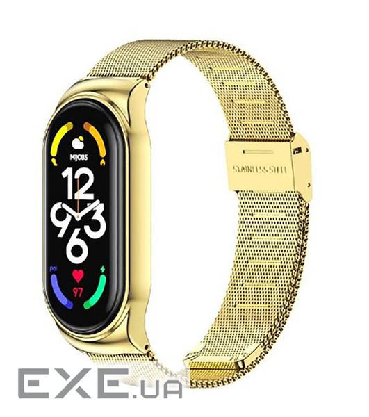 Ремінець BeCover Metal для Xiaomi Mi Smart Band 7 Gold (707495)