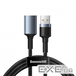 Кабель Baseus Cafule USB 3.0 Male to USB 3.0 Female 2A 1M Сірий (CADKLF-B0G)