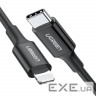 Дата кабель USB-C to Lightning 1.0m US1713A Nickel Plating ABS Shell Black Ugreen (60751)